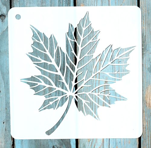 20x20cm- es falevél  mintás sablon DIY stencil