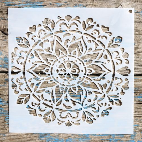 20x20cm- es mandala mintás sablon DIY stencil