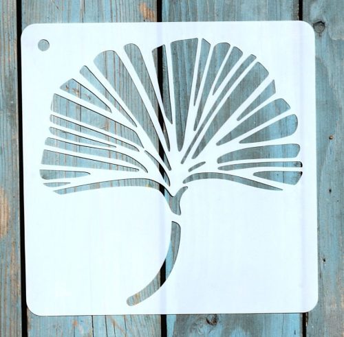 20x20cm- es falevél  mintás sablon DIY stencil