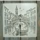 20x20cm- es velencei életkép mintás sablon DIY stencil