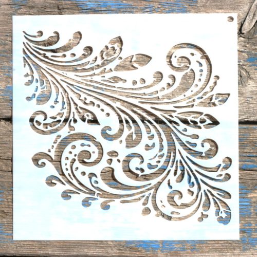 20x20cm- es barokk mintás sablon DIY stencil