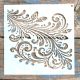 20x20cm- es barokk mintás sablon DIY stencil