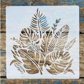 20x20cm- es levél  mintás sablon DIY stencil