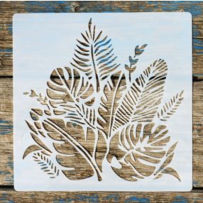20x20cm- es levél  mintás sablon DIY stencil