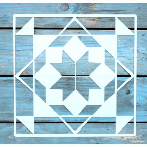 25x25 cm- es geometriai mintás sablon  DIY festö stencil 