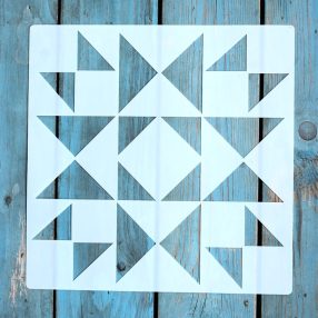 25x25 cm- es geometriai mintás sablon  DIY festö stencil 
