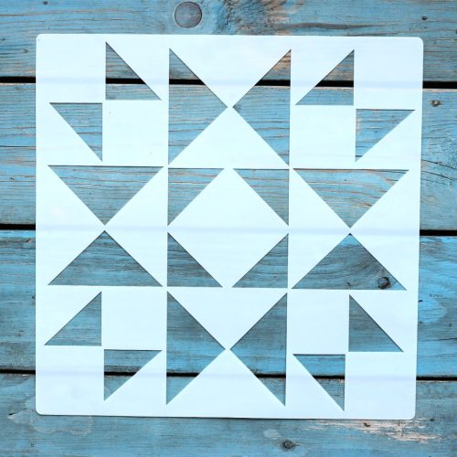 25x25 cm- es geometriai mintás sablon  DIY festö stencil 