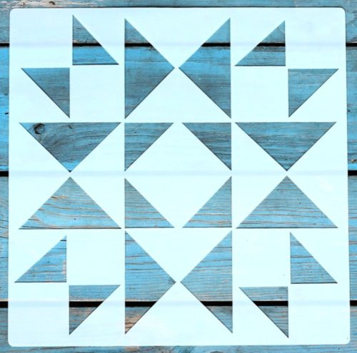 25x25 cm- es geometriai mintás sablon  DIY festő stencil 