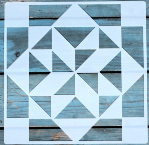 25x25 cm- es geometriai mintás sablon  DIY festő stencil 