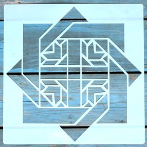 25x25 cm- es geometriai mintás sablon  DIY festő stencil 