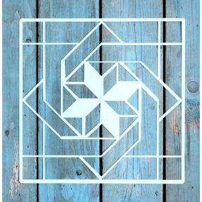 25x25 cm- es geometriai mintás sablon  DIY festö stencil 
