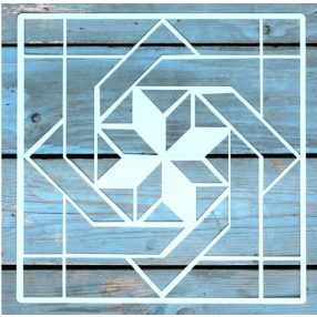 25x25 cm- es geometriai mintás sablon  DIY festő stencil 