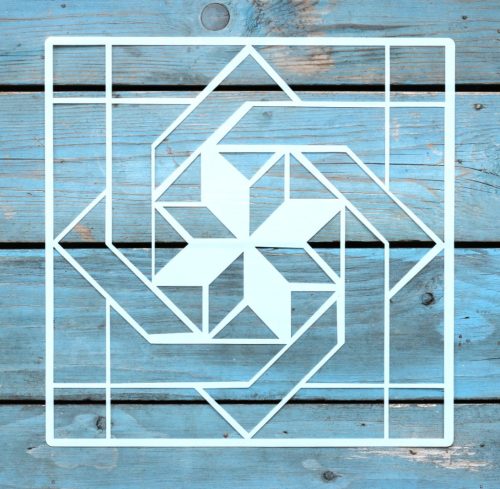 25x25 cm- es geometriai mintás sablon  DIY festö stencil 