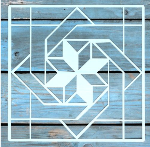 25x25 cm- es geometriai mintás sablon  DIY festő stencil 