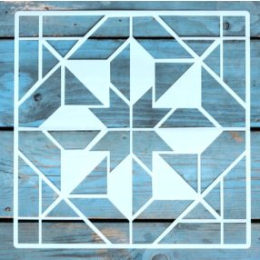 25x25 cm- es geometriai mintás sablon  DIY festő stencil 