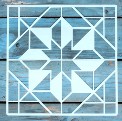 25x25 cm- es geometriai mintás sablon  DIY festő stencil 