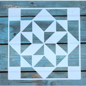 25x25 cm- es geometriai mintás sablon  DIY festő stencil 