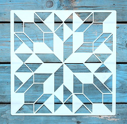 25x25 cm- es geometriai mintás sablon  DIY festö stencil 