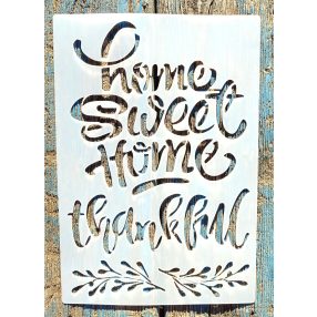   Home Sweet Home vintage 26x17cm-es festő sablon DIY  stencil 