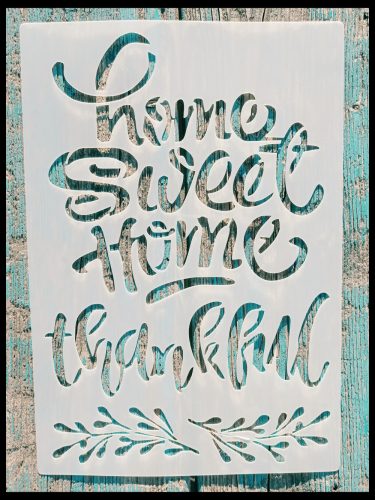 Home Sweet Home sablon 26x17cm-es 