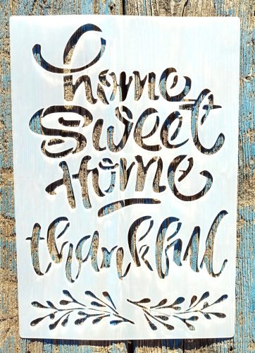 Home Sweet Home vintage 26x17cm-es festő sablon DIY  stencil 