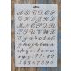 Írott félkövér ABC betű ès szàm sablon 26x17cm-es DIY  műanyag stencil
