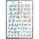 Írott félkövér ABC betű ès szàm sablon 26x17cm-es DIY műanyag stencil