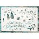 Let it snow festő  sablon 26x17cm-es  DIY stencil