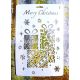 karácsonyi Ajàndèk doboz mintàs műanyag sablon 26x17cm-es DIY festő stencil