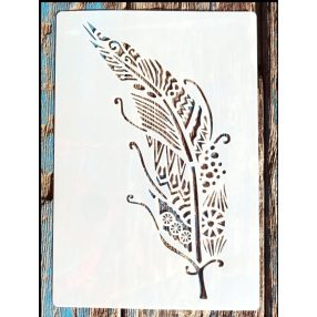   Toll mintás vintage rétegző festő sablon 26x17cm-es DIY stencil