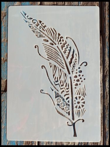 Toll mintás  vintage rétegző festő  sablon 26x17cm-es DIY stencil
