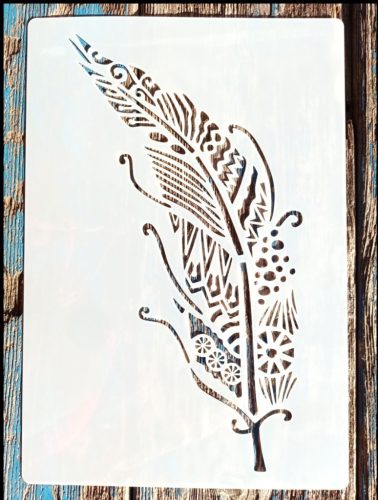 Toll mintás vintage rétegző festő sablon 26x17cm-es DIY stencil