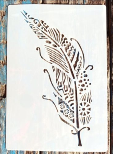 Toll mintás vintage festő sablon 26x17cm-es DIY stencil
