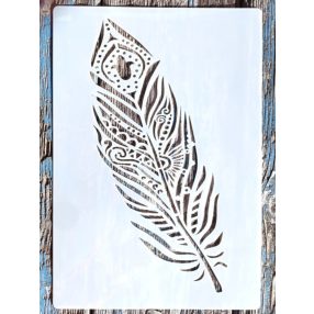   Toll mintás vintage 26x17cm-es műanyag festő sablon DIY stencil