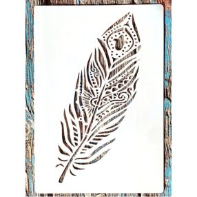   Toll mintás vintage 26x17cm-es műanyag festő sablon DIY stencil