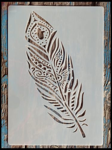 Toll mintás vintage 26x17cm-es műanyag festő sablon DIY stencil