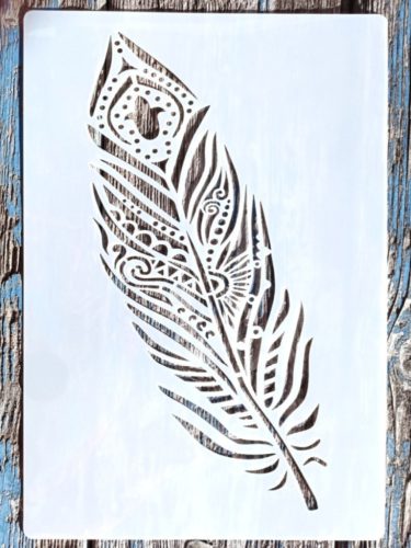 Toll mintás vintage 26x17cm-es műanyag festő sablon DIY stencil