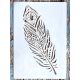 Toll mintás vintage 26x17cm-es műanyag festő sablon DIY stencil