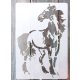 Lovas DIY sablon 26x17cm-es műanyag festő  stencil