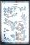 Kolibris virágos  26x17cm-es műanyag stencil DIY  sablon 