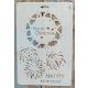 Merry Christmas/happy newyear stencil sablon 26x17cm-es