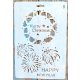 karácsonyi /happy new year DIY festő stencil 26x17cm-es  műanyag  sablon 