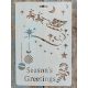 Season's Greetings stencil sablon 26x17cm-es