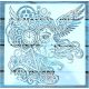 30x30cm-es steampunk  mintás DIY sablon műanyag festő stencil  (0,25 mm vastag)