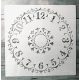 Óra mintàs műanyag stencil 30x30 cm-es DIY festő sablon  