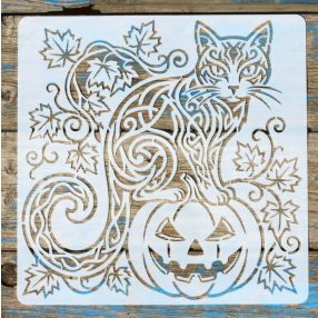30x30x cm-es Halloween mintàs műanyag sablon DIY stencil