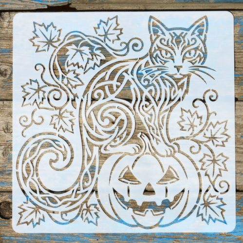 30x30x cm-es Halloween mintàs műanyag sablon DIY stencil