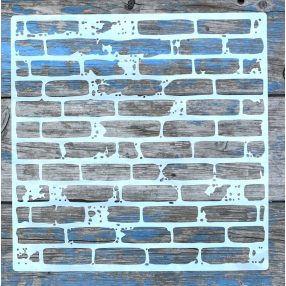 30x30 cm-es tégla fal mintás sablon DIY műanyag stencil