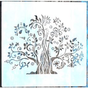  fa mintás 30x30 cm-es műanyag  sablon festő stencil