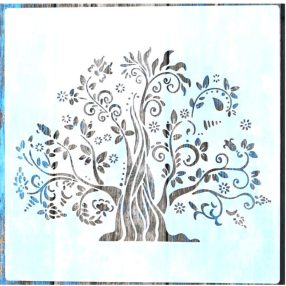  fa mintás 30x30 cm-es műanyag  sablon festő stencil